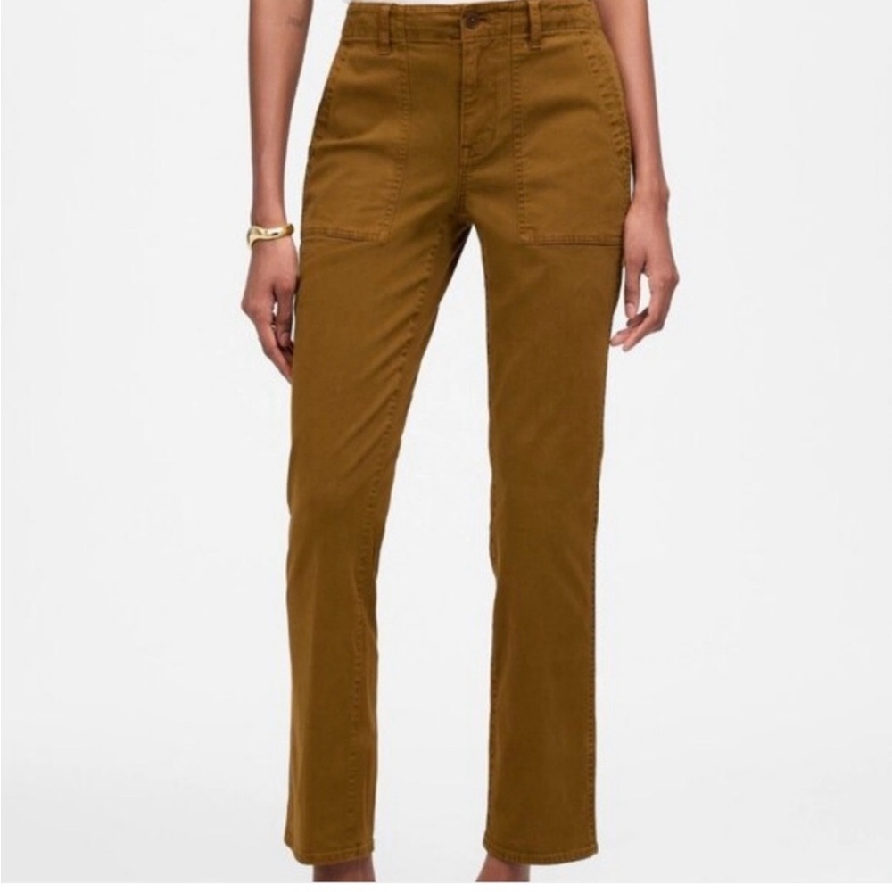 Madewell Women's Straight Leg Pants in Amber Olive